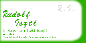 rudolf isztl business card